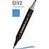 Маркер перманентный двусторонний "Sketchmarker Brush", B92 голубой кристал