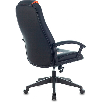 Кресло игровое Бюрократ "Zombie 8", экокожа, пластик, черный, оранжевый - 4