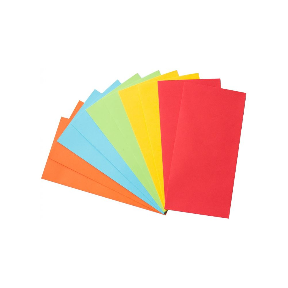 Набор конвертов цветных, C65, 10 шт, ассорти