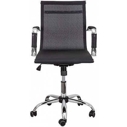Кресло для персонала "Adel New", сетка, хром, черный  - 5