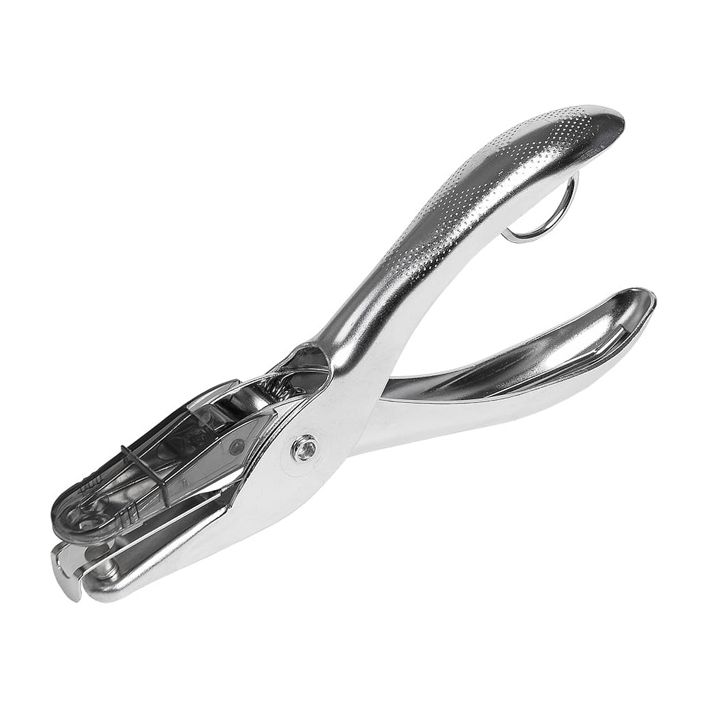 Дырокол Kangaro "One Hole", 10 листов, металлик