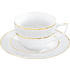 Чашка с блюдцем "WL-880102400 Diamond", 90 мл, фарфор, белый