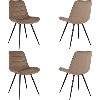 Стул Бюрократ "CH-K2_4", ткань, светло-коричневый, металл, комплект 4 штуки