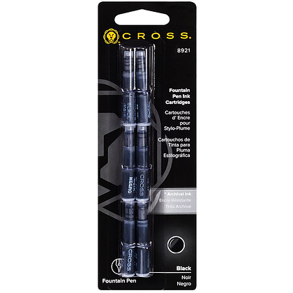 Картридж для перьевой ручки "Cross", 42 мм, черный