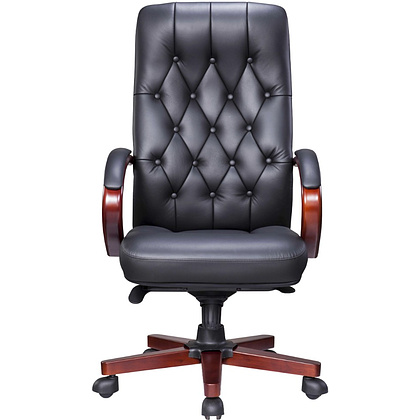 Кресло для руководителя Everprof "Monaco Wood", экокожа, металл, черный - 2