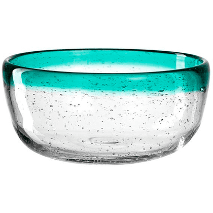 Чаша стеклянный "Burano", 13 см, бирюзовый