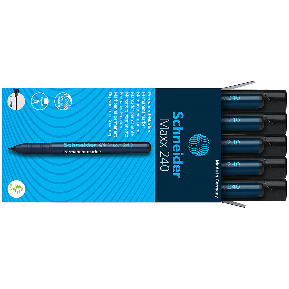 Маркер перманентный "Schneider Maxx 240", черный - 7