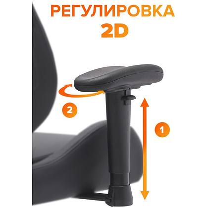 Кресло игровое EVERPROF "Serval Q", экокожа, пластик, черный - 6