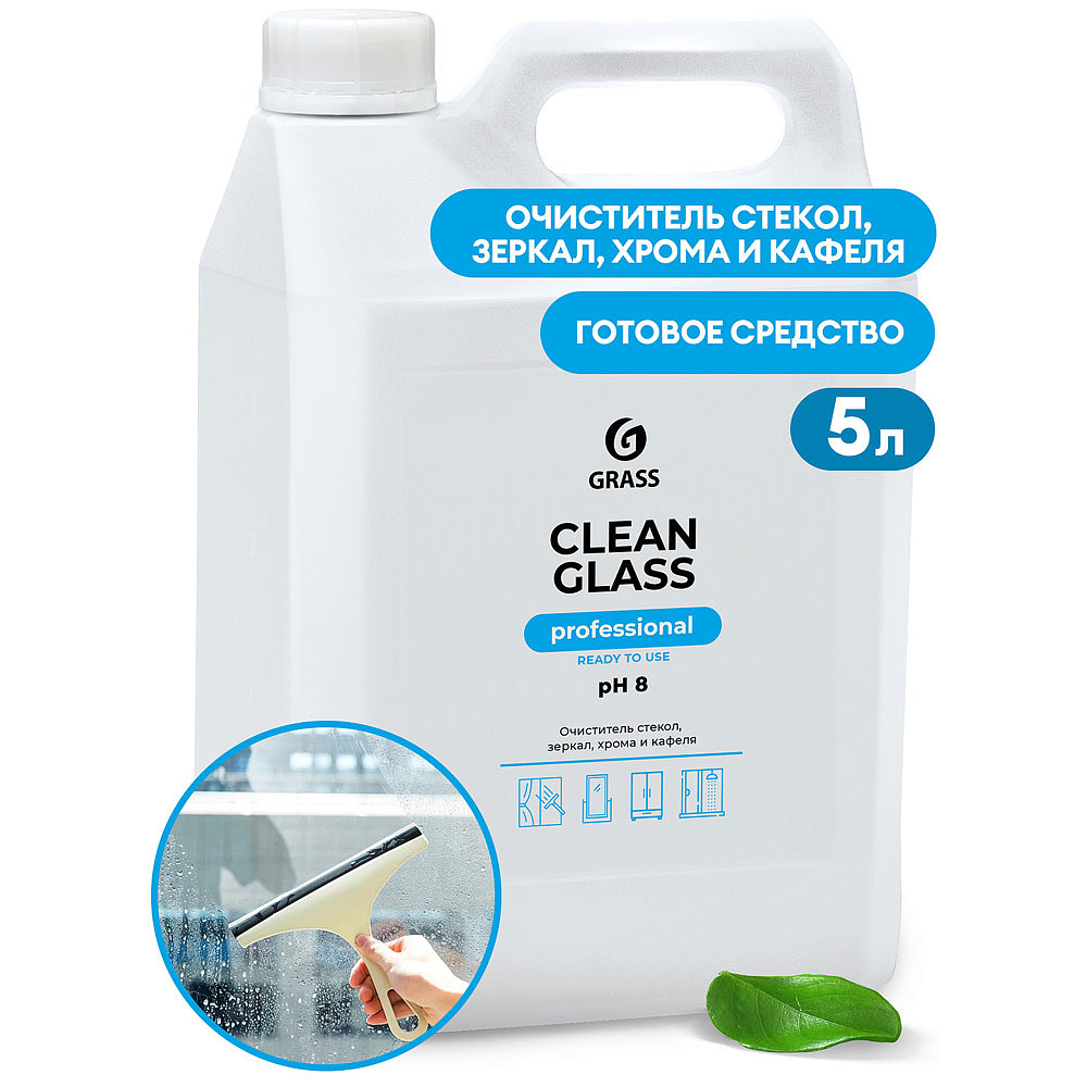 Средство для мытья окон и стекол "CLEAN GLASS Professional", 5 кг
