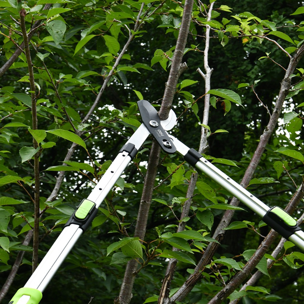 Секатор садовый "Deli", 630-870 мм, телескопический, черный, зеленый - 6