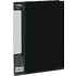 Папка-скоросшиватель А-611 "Стандарт" с карманом, пластик, черный