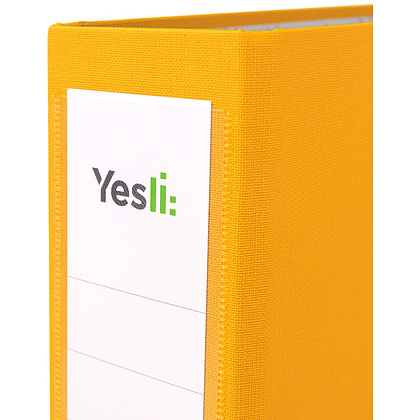 Папка-регистратор "Yesli:", А4, 75 мм, ПВХ, желтый - 2