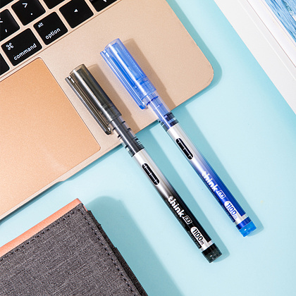 Ручка-роллер "Think", 0.5 мм, синий, стерж. синий - 3