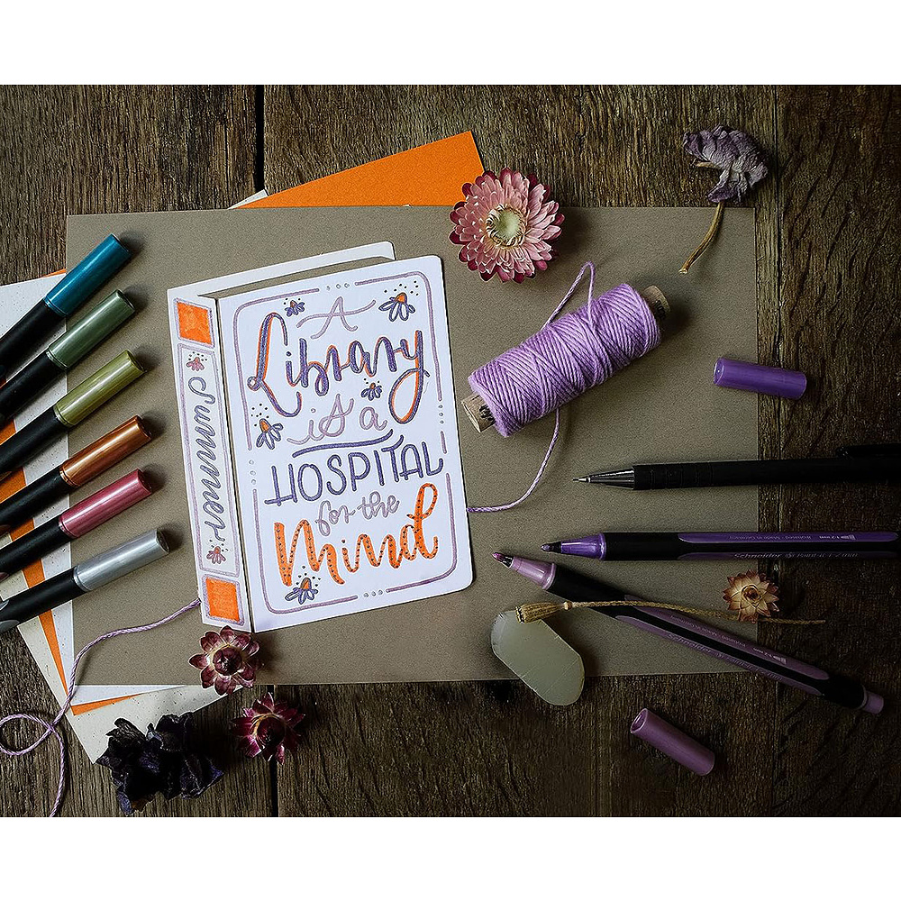 Набор ручек капиллярных Schneider "Paint-It 020", 10 шт, ассорти металлик - 4