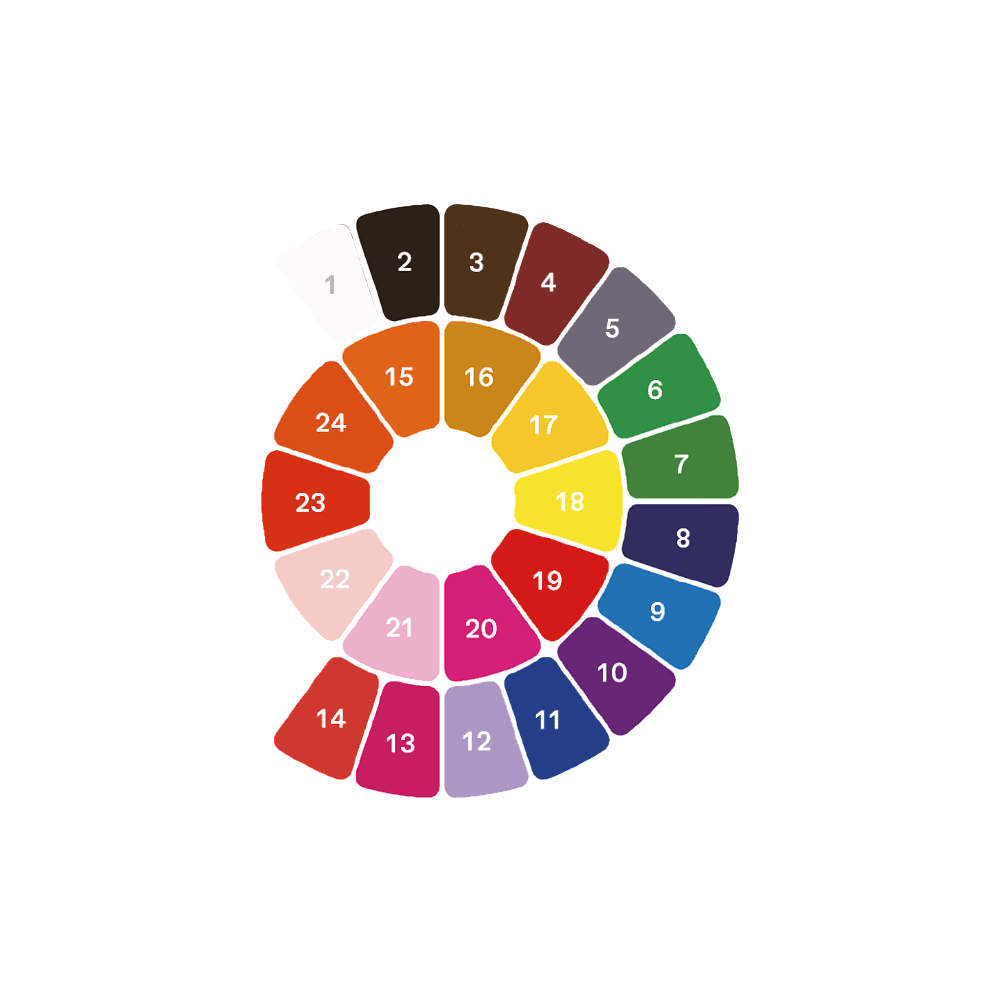 Краски акварельные "Himi", набор, 24 цвета, фиолетовый футляр - 11