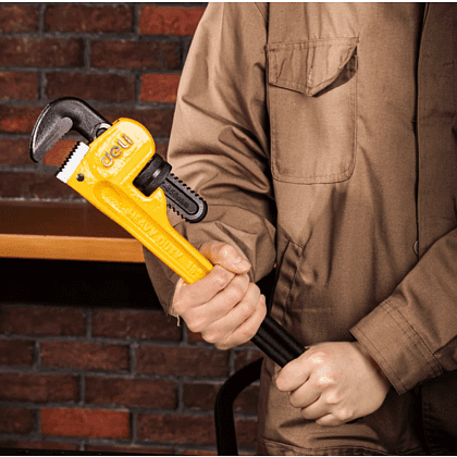 Ключ разводной Deli "EDL2518", 410 мм, желтый, черный - 2