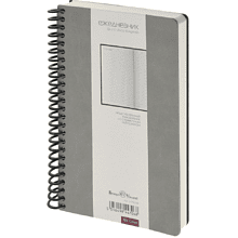 Ежедневник недатированный "Agenda", А5, на спирали, серый