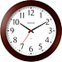 Часы настенные круглые "51534510", пластик, коричневый