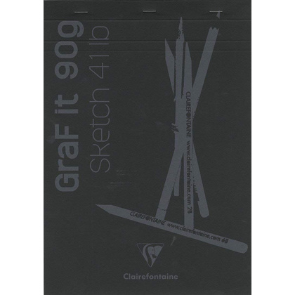 Скетчбук "Graf It", A4, 90 г/м2, 80 листов, черный