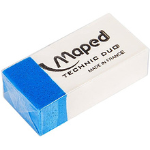 Ластик Maped "Technic Duo", 1 шт, белый, голубой