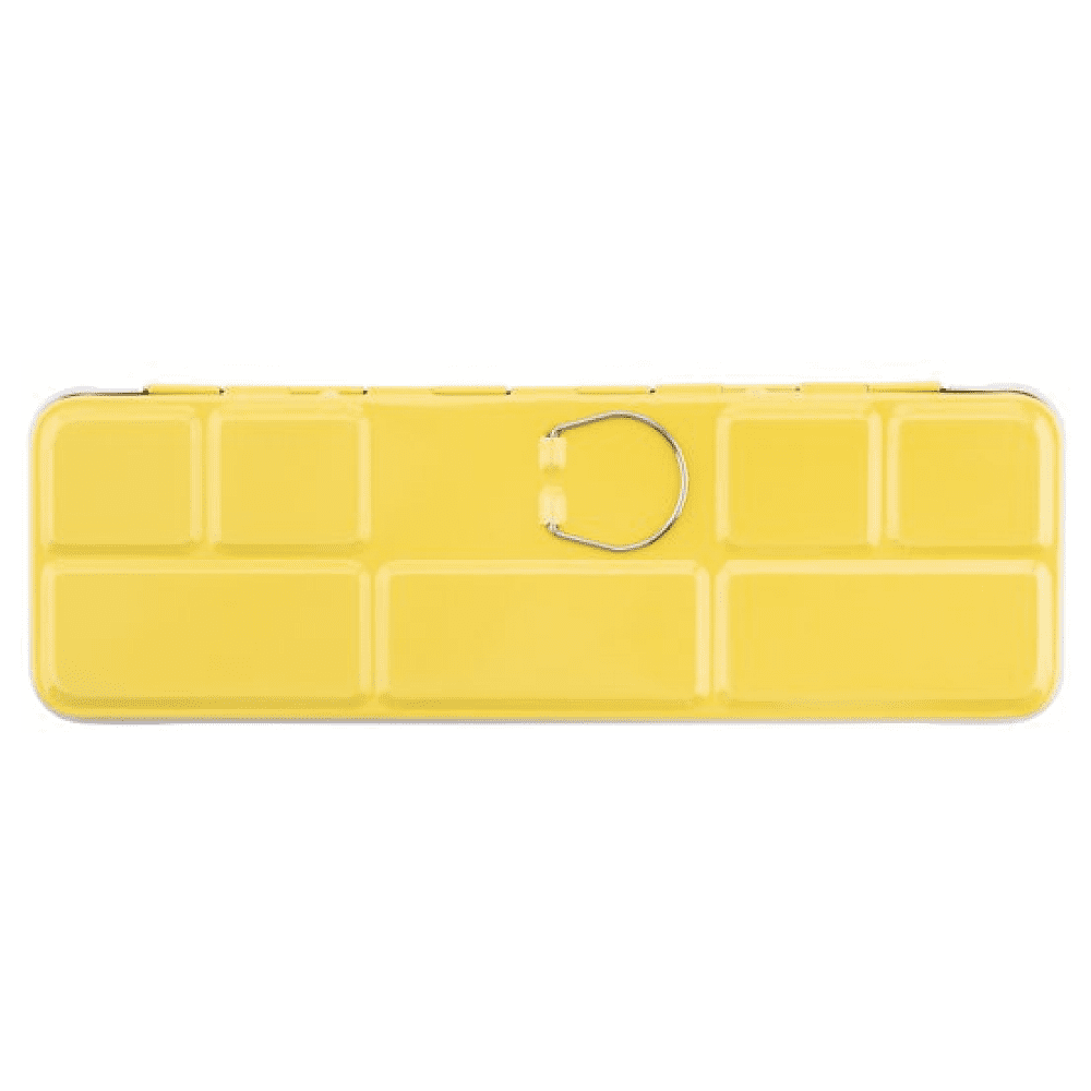 Пенал для акварели "Сонет" на 21 кювету, металл, желтый - 2