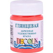 Краска акриловая глянцевая "Декола", 355 коралловая, 50 мл., банка