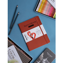 Скетчбук для графики "GrafArt white", 20 листов, 15х20 см, 160 г/м2, терракота