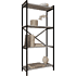 Стеллаж ALLERD RION, черный муар, 675х300х1500, бетон