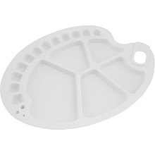 Палитра пластиковая "Сонет", овальная, 17 ячеек, 34x25 см