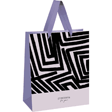 Пакет бумажный подарочный "Black stripes"