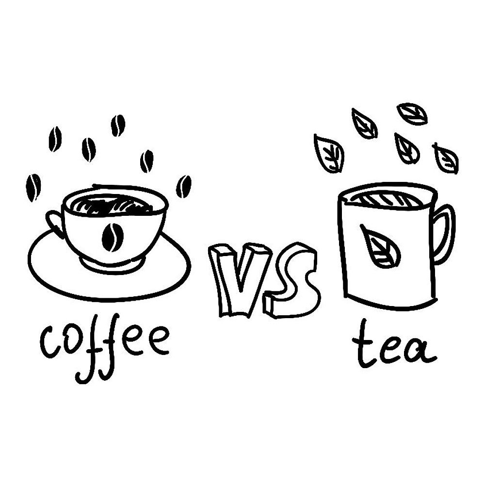 Раскраска "Чай и кофе. На чьей стороне ты?" - 8