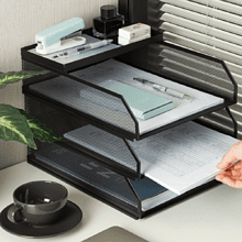 Модуль горизонтальный "Deli PB260" на 4 лотка, черная сетка