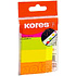 Закладки бумажные клейкие "Kores Notes", 20x50 мм, 200 шт, ассорти