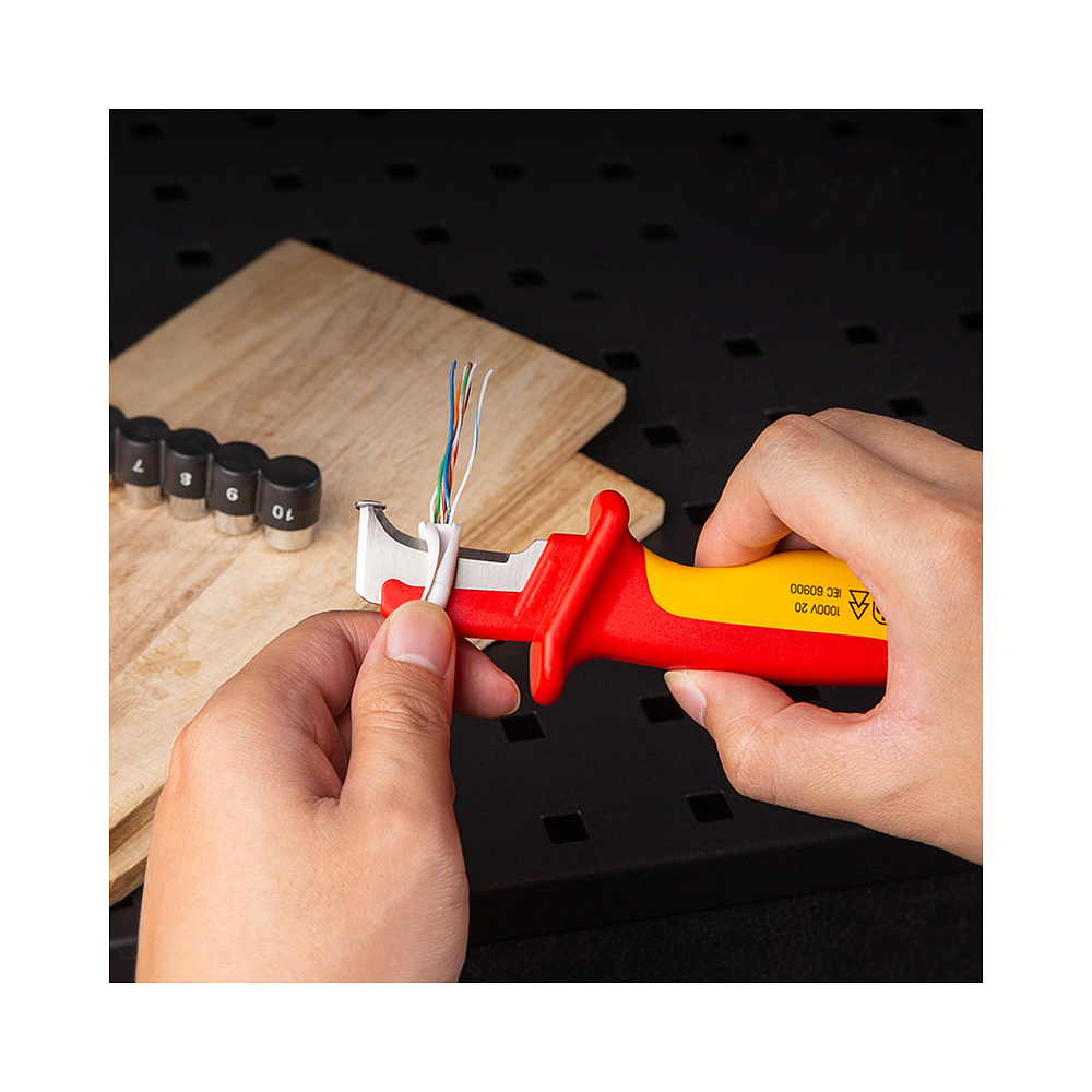 Нож для снятия изоляции, 180мм, VDE - 3