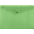 Папка-конверт на кнопке "Donau", C5, зеленый прозрачный