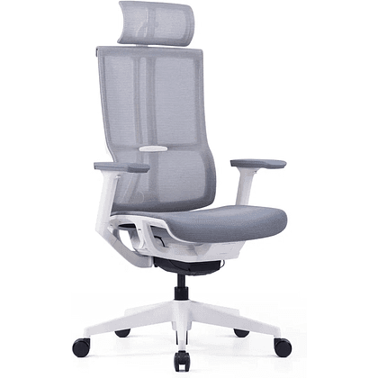 Кресло для руководителя SitZone E-303-001A-P1-WH, сетка, пластик, серый, -30%