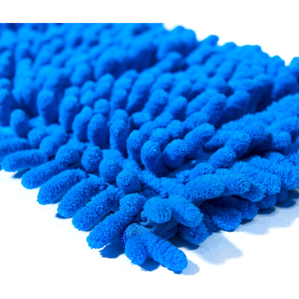 Насадка для плоской швабры 42х14 см, шенилл, на резинке, синий - 6