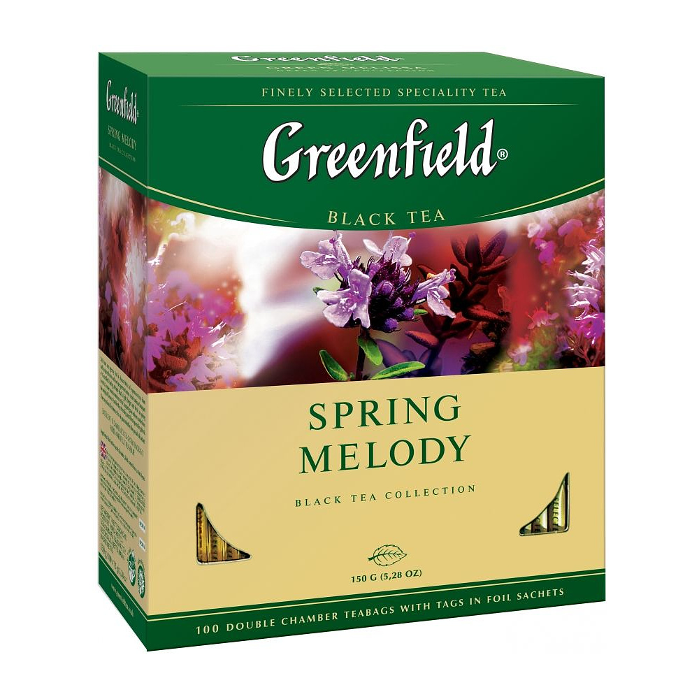 Чай "Greenfield" Spring Melody, 25 пакетиков x1.5 г, черный 962848 ...