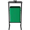 Урна уличная для мусора СТАНДАРТ с пепельницей, 35 л, металл, зелёный - 2
