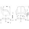 Кресло для персонала Бюрократ "CH-380M", ткань, металл, черный, зебра - 5