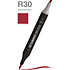 Маркер перманентный двусторонний "Sketchmarker Brush", R30 красное вино