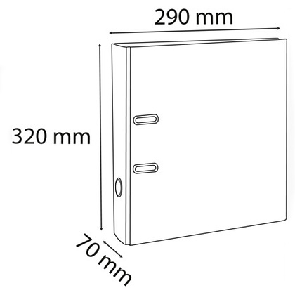 Папка-регистратор "Exacompta", A4, 70 мм, ПВХ, серый - 6