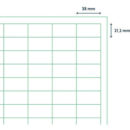 Самоклеящиеся этикетки универсальные "Rillprint", 38x21.2 мм, 100 листов, 65 шт, белый - 3