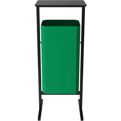 Урна уличная для мусора СТАНДАРТ, 50 л, металл, зелёный - 2