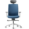 Кресло для руководителя BESTUHL "J2", ткань, пластик, голубой  - 2