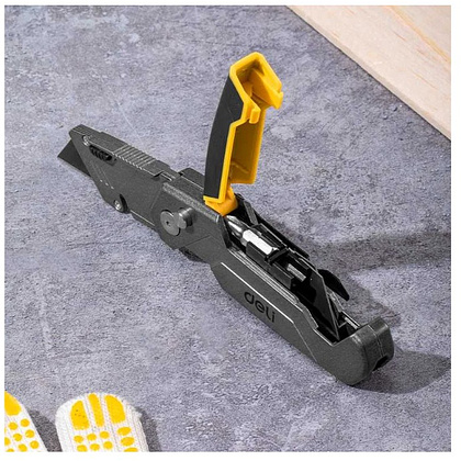 Нож строительный Deli YS EDL006Z, 19 мм, складной, трапеция - 3