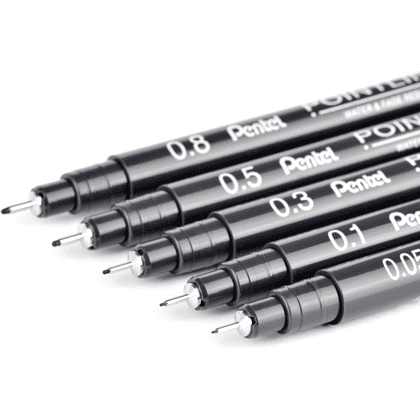 Набор ручек капиллярных "Pointliner", 5 шт, черный - 3
