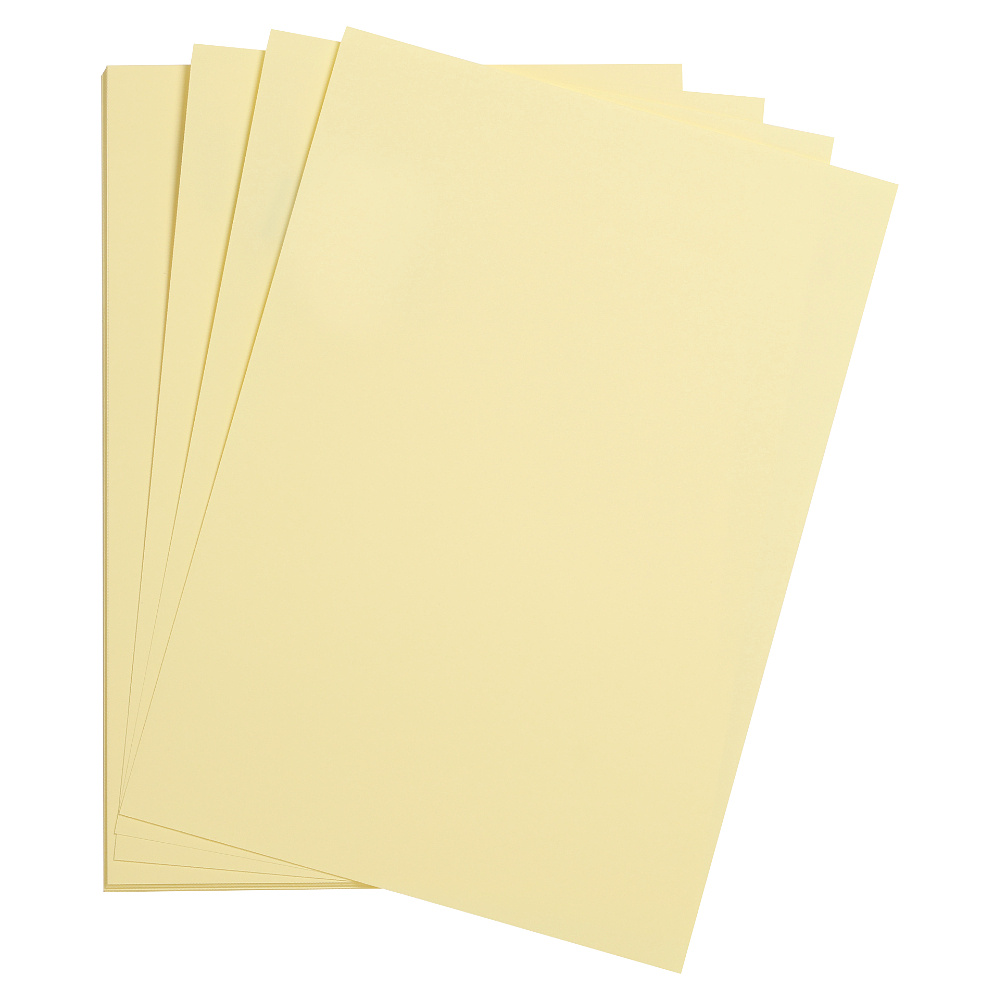 Бумага цветная "Maya", А4, 120г/м2, светло-желтый