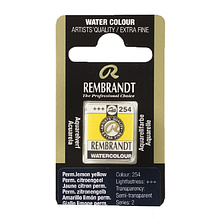 Краски акварельные "Rembrandt", 254 прочный лимонный желтый, кювета
