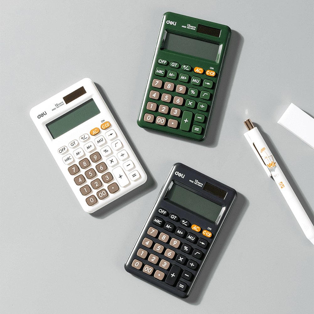 Калькулятор карманный Deli Easy "M120", 12-разрядный, зеленый - 3
